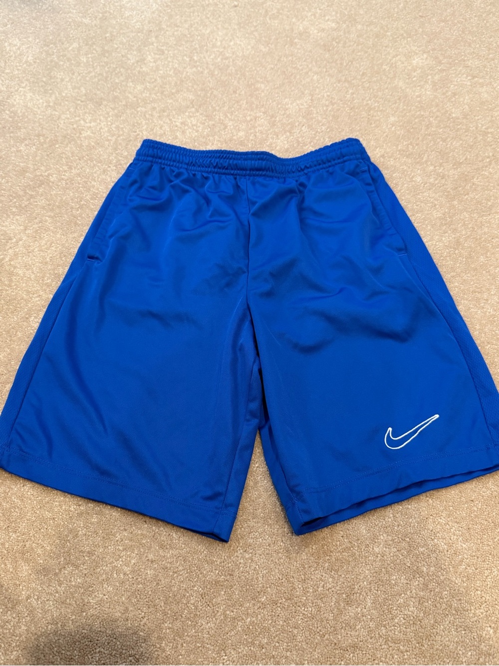 Nike Kid’s Athletic Shorts in Blue with White Swoosh